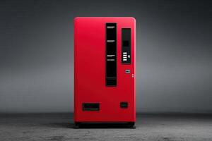 Vending machine showcasing abstract design in modern minimalistic setting photo