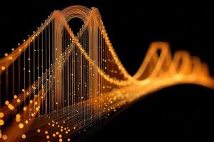 Suspension bridge design crafted from spaghetti demonstrates engineering creativity photo