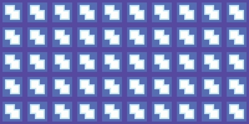 Abstract Geometric Pattern with Repeating Symmetrical Tile Design in Blue Tones