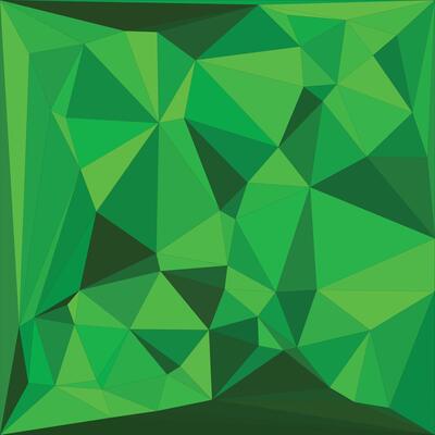 Abstract Geometric Green Polygonal Pattern With Crystalline Faceted Design
