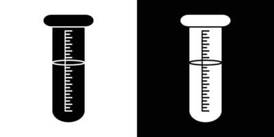 Black and White Test Tube Illustration Representing Science and Laboratory Experiments vector