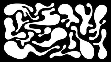 Dynamic composition of organic shapes in irregular forms on a contrasting background vector
