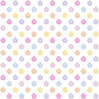 Seamless pattern with pastel flowers on white background.Surface design for textile.Decoration ornament.Repeat tile.Wrapping paper. vector