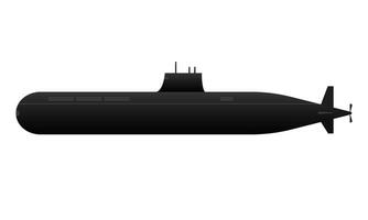 Submarine submerge underwater watercraft with powerful torpedoes and underwater warfare capability vector