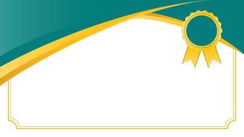 Professional certificate template with gold ribbon badge and clean layout suitable for awards diplomas and official recognition purposes vector