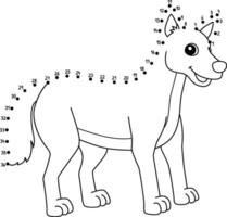 Dot to Dot Dingo Australian Animal Isolated vector