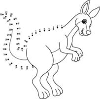 Dot to Dot Kangaroo Australian Animal Isolated vector