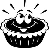Happy dessert character with smiling face and big eyes, representing joy and sweetness vector