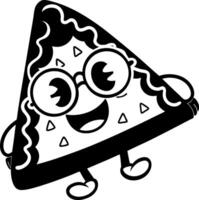 Cute dessert character with glasses, smiling and playful, representing joy and sweetness vector