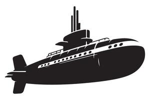 Detailed Submarine Silhouette Illustration The Ultimate Guide for Naval Enthusiasts vector