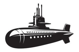 Advanced Submarine Illustration File For Navy Design Projects vector