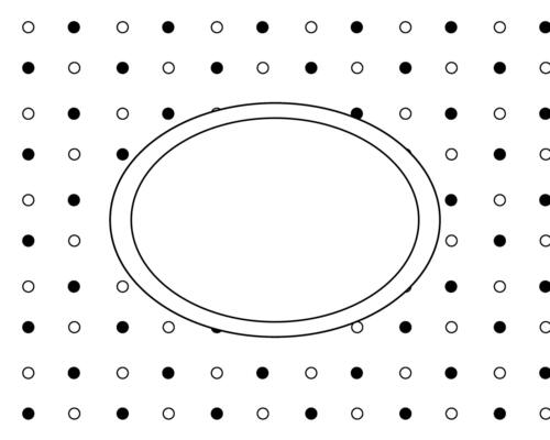 Circles round polka dots oval frame template. graphic line illustration. Black and white Banner, poster, wrapping paper, sticker, print, modern textile design.