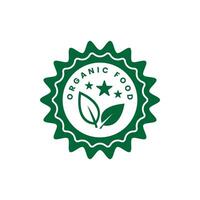 design of a vintage organic food label stamp vector