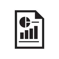 Silhouette of financial report document vector