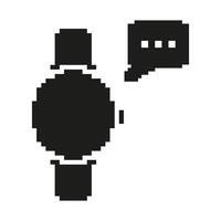 Smartwatch With Speech Bubble Icon. Communication And Notification Alert Symbol. Digital Interaction And Connectivity. Isolated Illustration vector