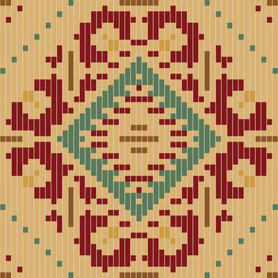 Diamond Shapes Filipino Ethnic Patternfolk Embroidery, Aztec Geometric Ornament Print. Design for Carpet, Wallpaper, Clothing, Wrapping, Fabric