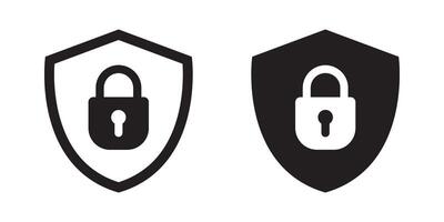 Shield security with lock icon. Protection, safety, password security icon. Firewall access privacy sign. Website guard emblem. Lock security icon for login page. vector