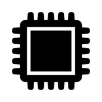 Electronic chip icon. Computer chip icon, cpu microprocessor icon. vector