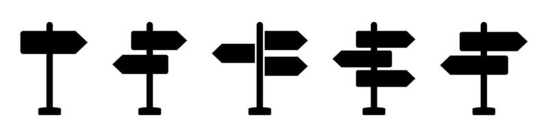 Signpost icon, direction icons set. vector