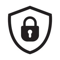 Shield security with lock icon. Protection icon, safety, password security icon. vector