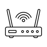Router line icon. Router related signal line icon, wifi router. vector