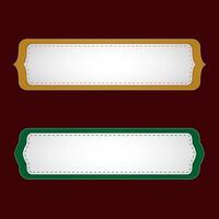 Two options for writing boxes with stitching styles vector