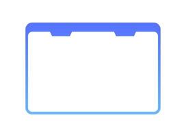 Futuristic Popup Window Frame in Gradient Colors. Digital Interface Frame with Minimal Popup Design. Modern UI Window Element. vector