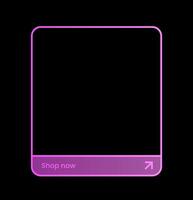 Purchase signs for social media promotion. Shop now button in gradient color. vector