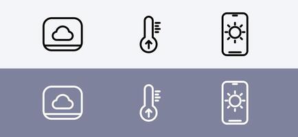 Weather application icon symbol - clean and modern Weather prediction icon vector