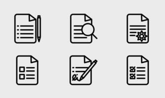 Documents symbol - outlined document symbols vector