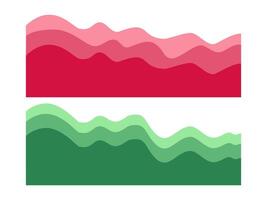 Abstract Wavy Shape Background with Pink and Green Gradient vector