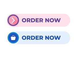 Modern Call to Action Buttons with Shopping and Navigation Icons vector