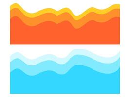 Abstract Wavy Shape Background with Orange and Blue Gradient vector