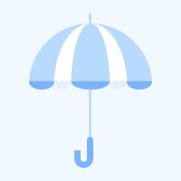 Clean Illustration of an Open Umbrella for Rain Protection vector