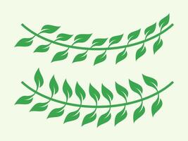 Decorative Green Leaves Arrangement for Eco-Friendly Projects vector