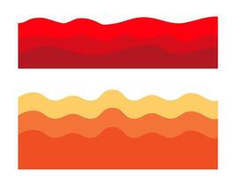 Abstract Wavy Shape Background with Red and Orange Gradient vector
