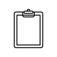 Clipboard icon for clipping paper files and pasting documents vector