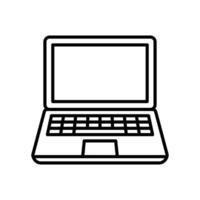 Laptop icon as a computing work tool vector