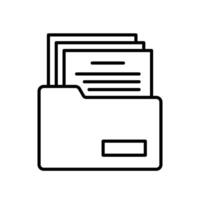 Folder document icon for computer file storage vector