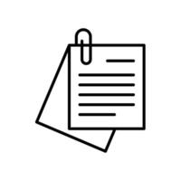 Sticky notes icon for attaching memos or reminders vector