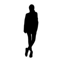 A silhouette of a woman in a suit vector