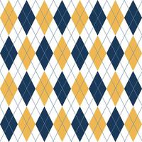Classic Argyle Diamond Pattern in Navy and Gold. geometric pattern design for background, wallpaper vector