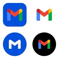 gmail icon with blue background on transparent background vector