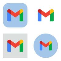 gmail icon with blue and green background on transparent background vector