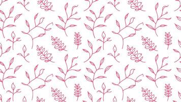 linear pattern, repeating abstract leaves, gray line of leaf or flower, floral. graphic clean design for fabric, event, wallpaper etc. pattern is on swatches panel. with white background vector