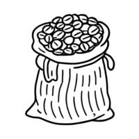 Hand Drawn Coffee Bean Sack Illustration in Sketch Style vector