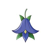 Stylized bluebell flower illustration on a white background vector