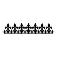 Fleurdelis Border Silhouette Elegant Element vector