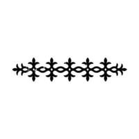 Elegant Black Ornamental Border on White Background vector