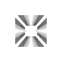 Abstract Geometric Illusion Perspective Corridor in Minimalist vector